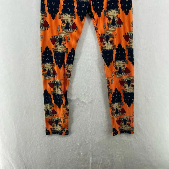 LulaRoe Leggings Women's Sz OS Orange Haunted House Halloween Trick-or-Treat - Picture 7 of 12